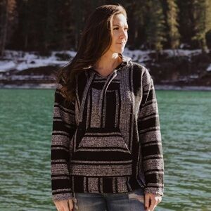 Baja Billy’s Hoody Ponchos Brown Medium New